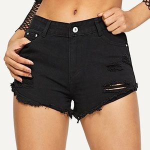 Beautiful black denim shorts from SHEIN!